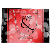 Elegant 40th 80th Ruby Wedding Jubileum Groot Cadeauzakje (Achterkant)