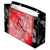 Elegant 40th 80th Ruby Wedding Jubileum Groot Cadeauzakje (Achterkant Gekanteld)