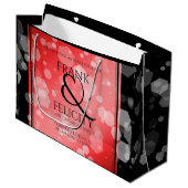 Elegant 40th 80th Ruby Wedding Jubileum Groot Cadeauzakje (Voorkant Gekanteld)