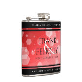 Elegant 40th 80th Ruby Wedding Jubileum Heupfles (Rechts)