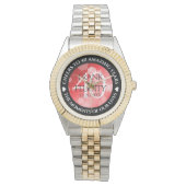 Elegant 40th 80th Ruby Wedding Jubileum Horloge (Voorkant)