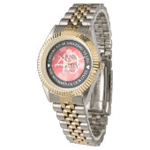 Elegant 40th 80th Ruby Wedding Jubileum Horloge (Gekanteld)
