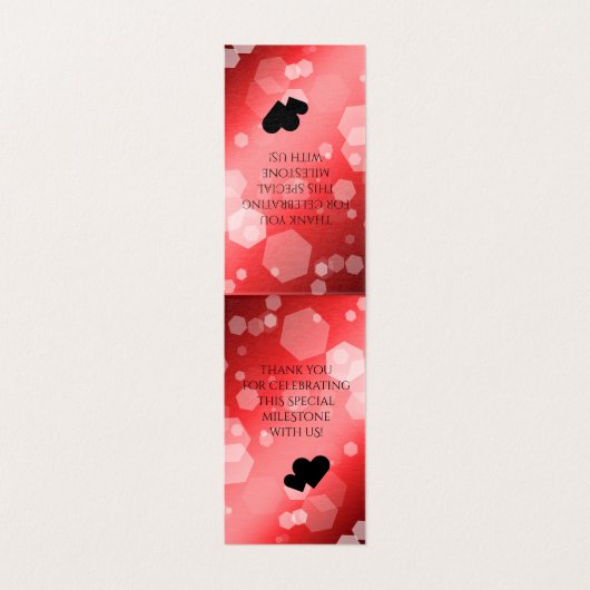 Elegant 40th 80th Ruby Wedding Jubileum Kaart (Binnenkant ongevouwen)