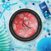 Elegant 40th 80th Ruby Wedding Jubileum Papieren Bordje (Feest)