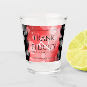 Elegant 40th 80th Ruby Wedding Jubileum Shot Glas