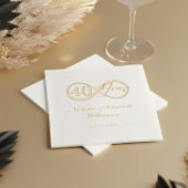 Elegant 40th Anniversary Milestone Infinity Love Folie Servetten