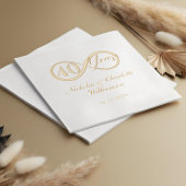 Elegant 40th Anniversary Milestone Infinity Love Folie Servetten