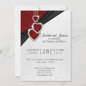 Elegant 40th Ruby Jubileum Design Kaart (Voorkant)