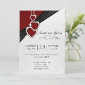 Elegant 40th Ruby Jubileum Design Kaart (Staand voorkant)