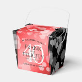 Elegant 40th Ruby Wedding Jubileum Bedankdoosjes (Voorkant Zijde)