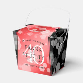 Elegant 40th Ruby Wedding Jubileum Bedankdoosjes