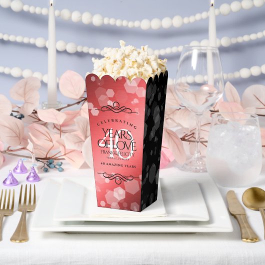 Elegant 40th Ruby Wedding Jubileum Celebration Bedankdoosjes (Huwelijk)