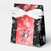 Elegant 40th Ruby Wedding Jubileum Celebration Bedankdoosjes (Voorkant Zijde)