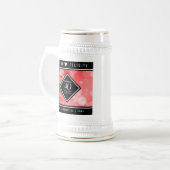 Elegant 40th Ruby Wedding Jubileum Celebration Bierpul (Voorkant links)