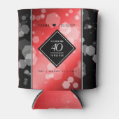 Elegant 40th Ruby Wedding Jubileum Celebration Blikjeskoeler (Voorkant)