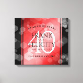 Elegant 40th Ruby Wedding Jubileum Celebration Canvas Afdruk (Voorkant)