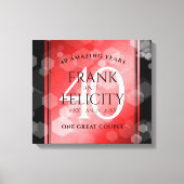 Elegant 40th Ruby Wedding Jubileum Celebration Canvas Afdruk (Voorkant)