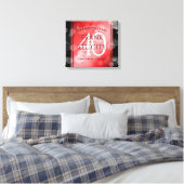 Elegant 40th Ruby Wedding Jubileum Celebration Canvas Afdruk (Insitu (Slaapkamer))