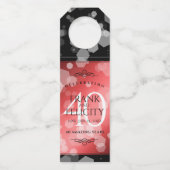 Elegant 40th Ruby Wedding Jubileum Celebration Flessenhanger (Voorkant)