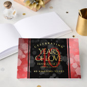 Elegant 40th Ruby Wedding Jubileum Celebration Gastenboek
