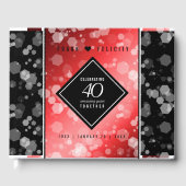 Elegant 40th Ruby Wedding Jubileum Celebration Gastenboek (Voorkant)