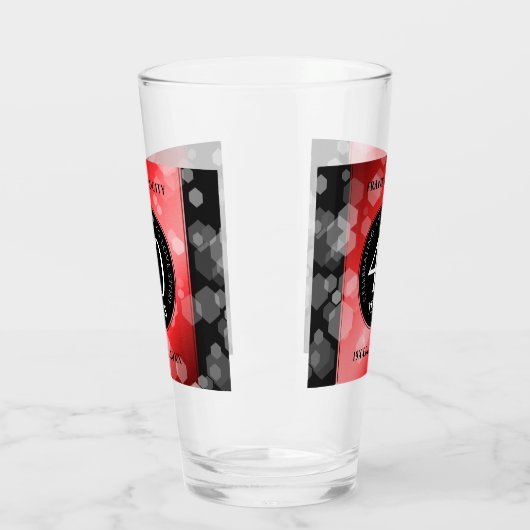 Elegant 40th Ruby Wedding Jubileum Celebration Glas (Links)