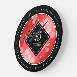 Elegant 40th Ruby Wedding Jubileum Celebration Grote Klok