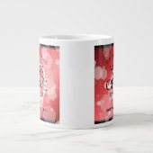 Elegant 40th Ruby Wedding Jubileum Celebration Grote Koffiekop (Voorkant)