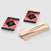 Elegant 40th Ruby Wedding Jubileum Celebration Handwaaier (Niet-gemonteerd)