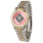 Elegant 40th Ruby Wedding Jubileum Celebration Horloge (Gekanteld)