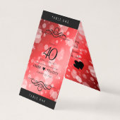 Elegant 40th Ruby Wedding Jubileum Celebration Kaart (Achterkant)