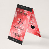 Elegant 40th Ruby Wedding Jubileum Celebration Kaart (Voorkant)