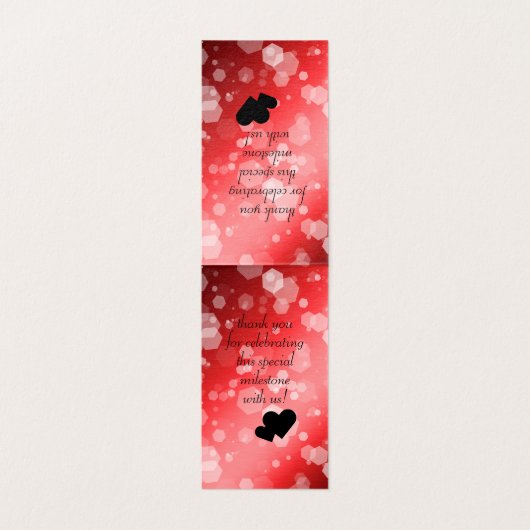 Elegant 40th Ruby Wedding Jubileum Celebration Kaart (Binnenkant ongevouwen)