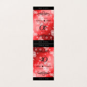 Elegant 40th Ruby Wedding Jubileum Celebration Kaart (Buitenkant ongevouwen)