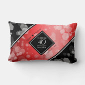 Elegant 40th Ruby Wedding Jubileum Celebration Kussen (Achterkant)