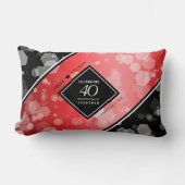 Elegant 40th Ruby Wedding Jubileum Celebration Kussen (Voorkant)