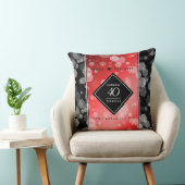 Elegant 40th Ruby Wedding Jubileum Celebration Kussen (Stoel)