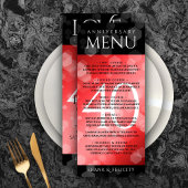 Elegant 40th Ruby Wedding Jubileum Celebration Menu