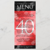 Elegant 40th Ruby Wedding Jubileum Celebration Menu (Voorkant)