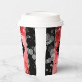 Elegant 40th Ruby Wedding Jubileum Celebration Papieren Bekers (Links)