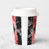 Elegant 40th Ruby Wedding Jubileum Celebration Papieren Bekers (Rechts)