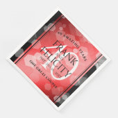 Elegant 40th Ruby Wedding Jubileum Celebration Servet (Hoek)