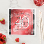 Elegant 40th Ruby Wedding Jubileum Celebration Servet (Insitu)