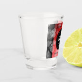 Elegant 40th Ruby Wedding Jubileum Celebration Shot Glas (Links)