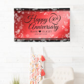 Elegant 40th Ruby Wedding Jubileum Celebration Spandoek (Insitu)