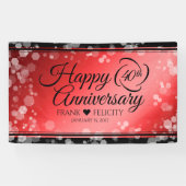 Elegant 40th Ruby Wedding Jubileum Celebration Spandoek (Horizontaal)