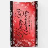 Elegant 40th Ruby Wedding Jubileum Celebration Spandoek (Verticaal)