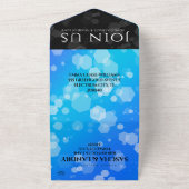 Elegant 41st Blue Topaz Wedding Jubileum All In One Uitnodiging (Buitenkant)