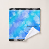 Elegant 41st Blue Topaz Wedding Jubileum Bad Handdoek (Wasdoekje)