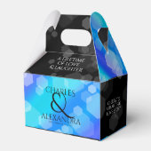 Elegant 41st Blue Topaz Wedding Jubileum Bedankdoosjes (Achterkant)